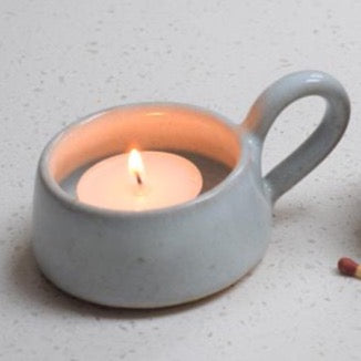 CERAMIC TEA LIGHT CUP EGGSHELL