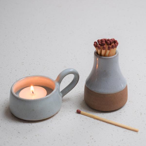 CERAMIC TEA LIGHT CUP EGGSHELL