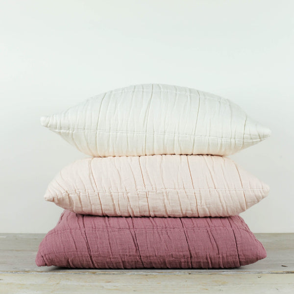 NORA GRID CUSHION - SHELL