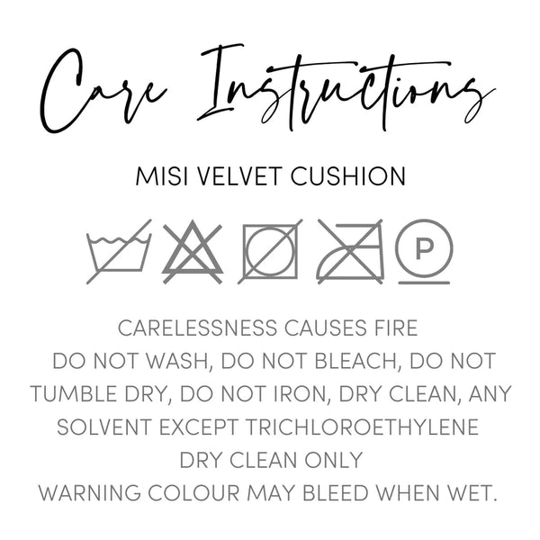 MISI SEAGREEN VELVET CUSHION