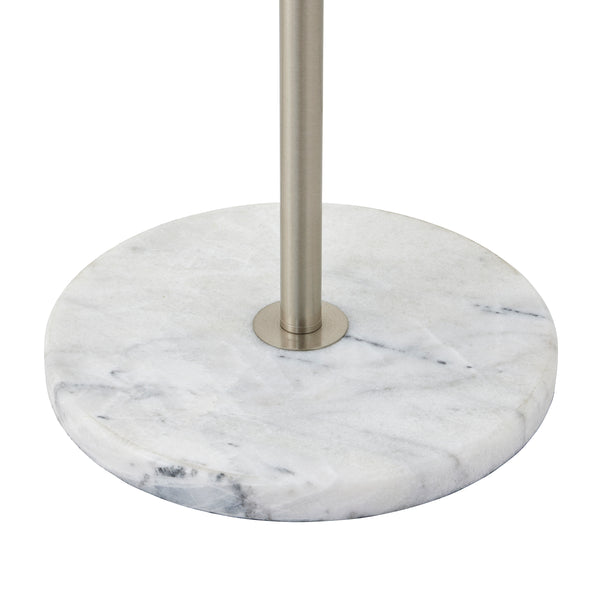 Adjustable Marble And Silver Industrial Floor Lamp