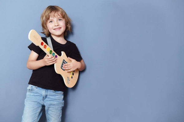 CLASSIC WORLD - GLOWING WOODEN ELECTRIC GUITAR