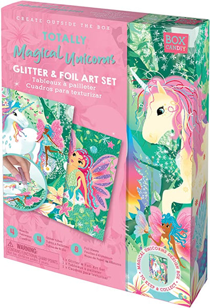 TOTALLY MAGICAL UNICORNS GLITTER AND FOIL ART SET