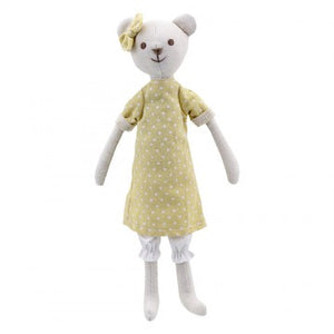 WILBERRY LINEN - GIRL BEAR (YELLOW DRESS)