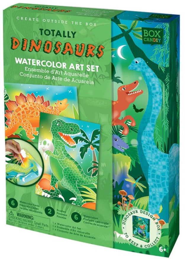 TOTALLY DINOSAURS WATERCOLOUR ART SET