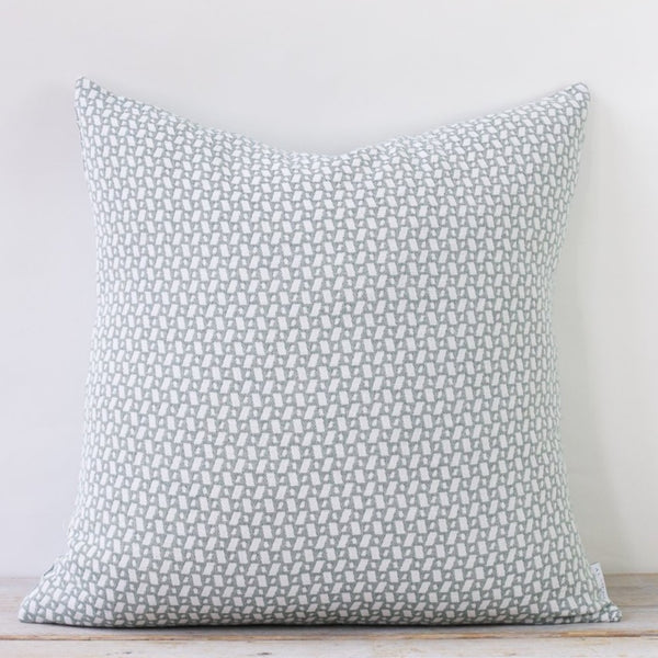 FYN GEOMETRIC CUSHION - SEA GREEN