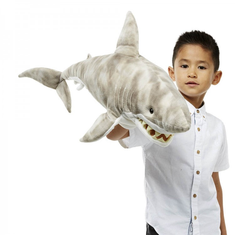 LARGE SHARK SOFT TOY HAND PUPPET