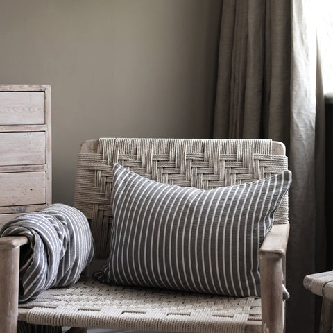 YAMI GREY STRIPE COTTON CUSHION