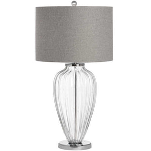 FLUTED GLASS TABLE LAMP