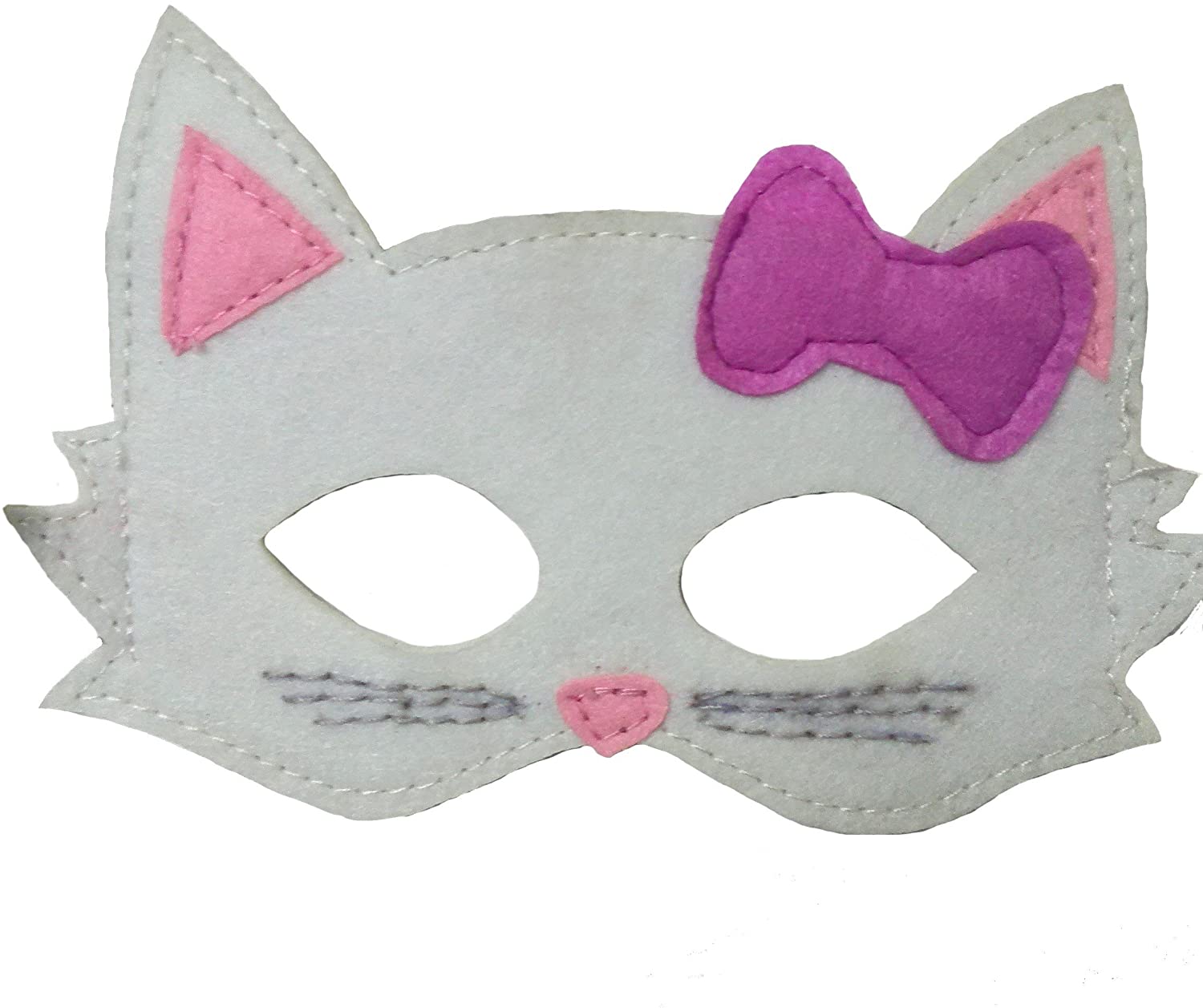 CAT FACE MASK WITH BOW