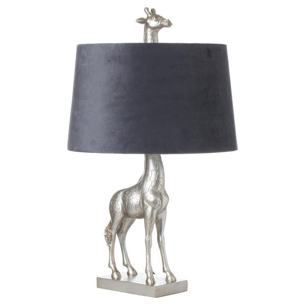 SILVER GIRAFFE TABLE LAMP