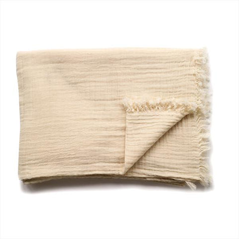 SOFT COTTON NATURAL THROW