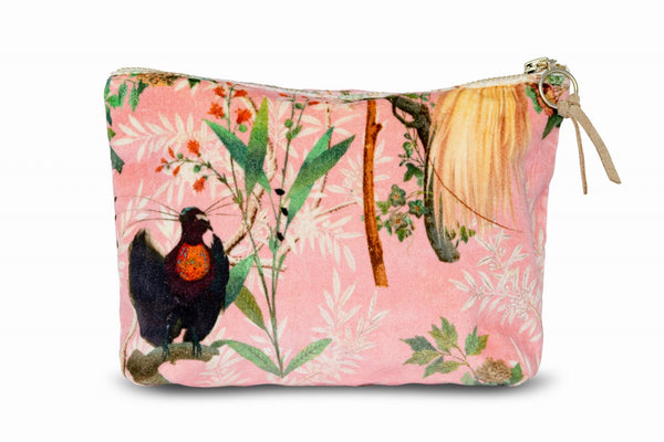 ROYAL GARDEN PINK VELVET WASH BAG