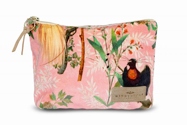 ROYAL GARDEN PINK VELVET WASH BAG