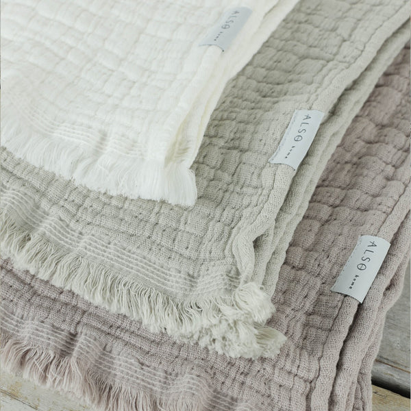 SIMO TEXTURED LARGE THROW & WRAP HEATHER