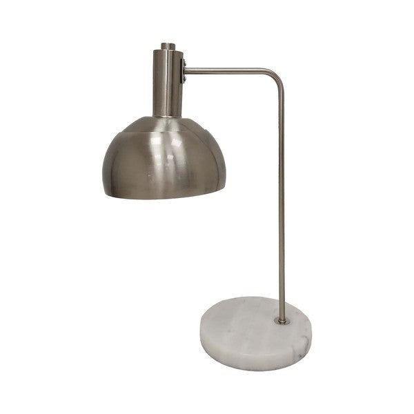 MARBLE & SILVER ADJUSTABLE DESK LAMP