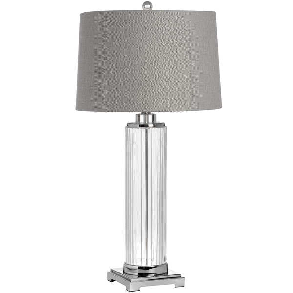 GLASS COLUMN TABLE LAMP