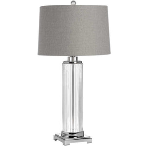 GLASS COLUMN TABLE LAMP