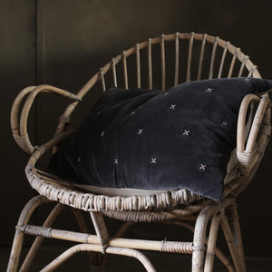 ABY DARK GREY VELVET CUSHION