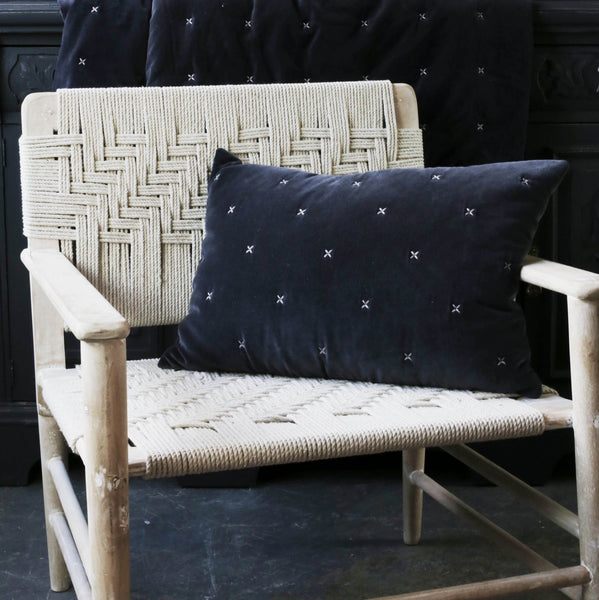ABY DARK GREY VELVET CUSHION
