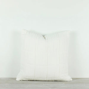 NORA GRID CUSHION - WARM WHITE