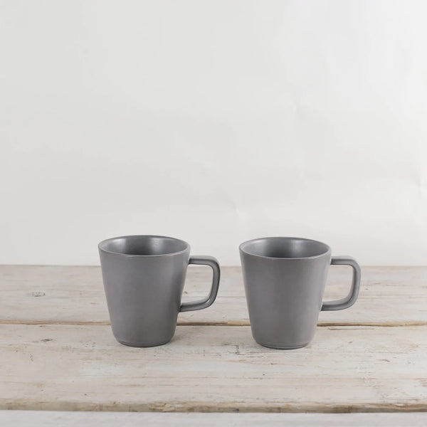 KUMLA RECYCLED CLAY TEA MUG SET OF 2 grey