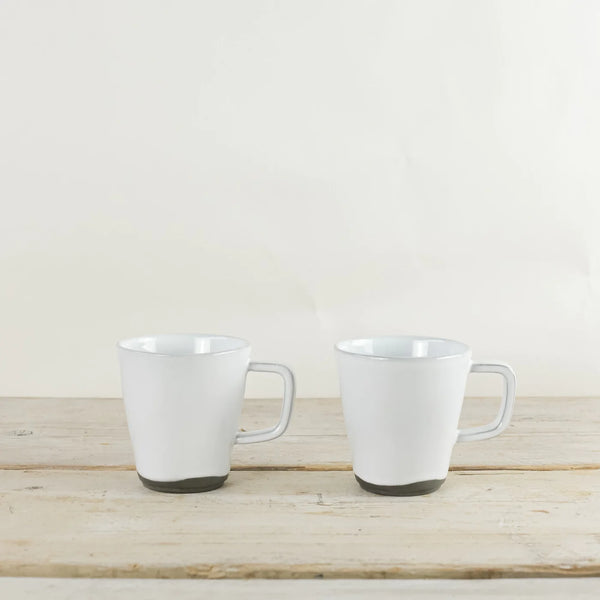 LOKA RECYCLED CLAY TEA MUG SET OF 2 White