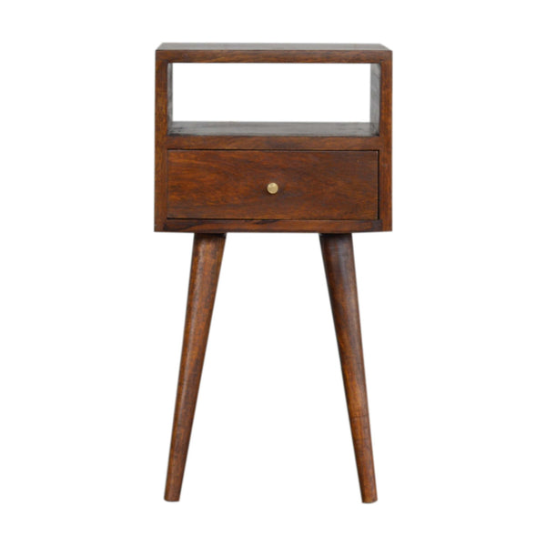 SMALL CHESTNUT FINISH BEDSIDE