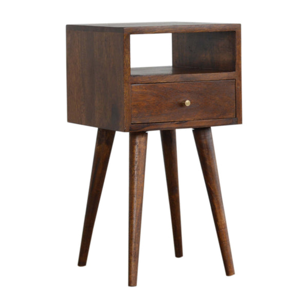 SMALL CHESTNUT FINISH BEDSIDE