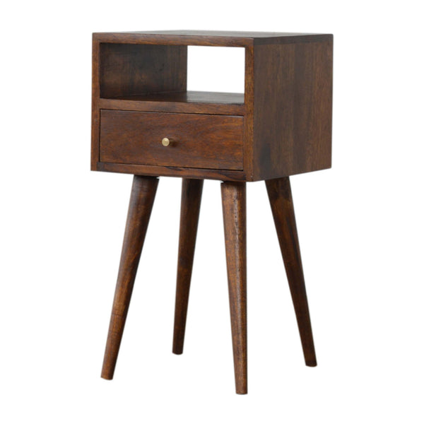 SMALL CHESTNUT FINISH BEDSIDE