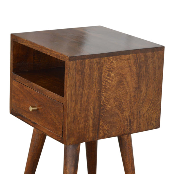 SMALL CHESTNUT FINISH BEDSIDE