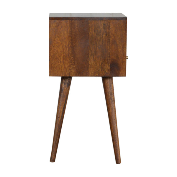 SMALL CHESTNUT FINISH BEDSIDE