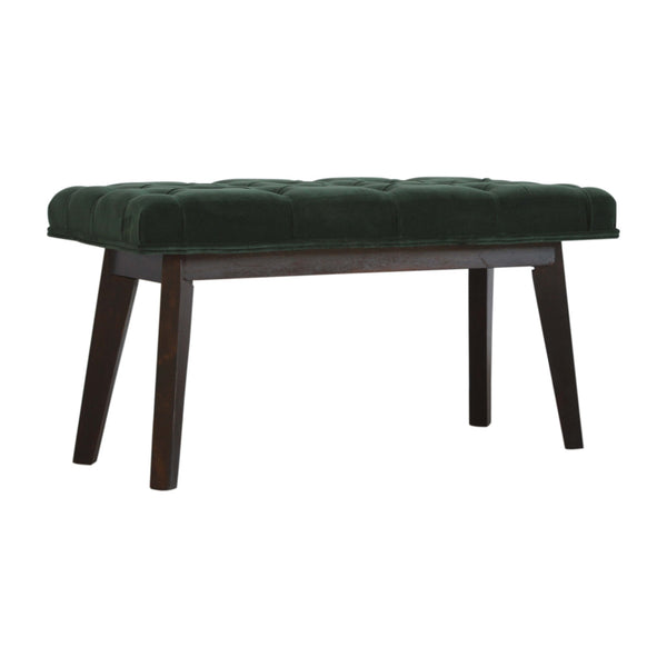 EMERALD VELVET HALLWAY BENCH