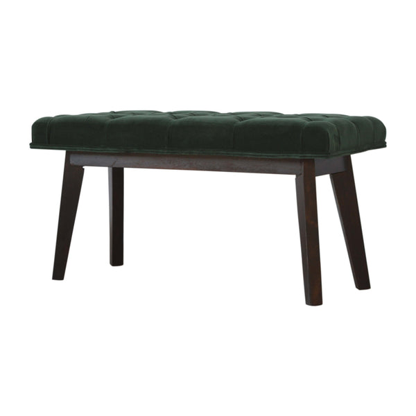 EMERALD VELVET HALLWAY BENCH