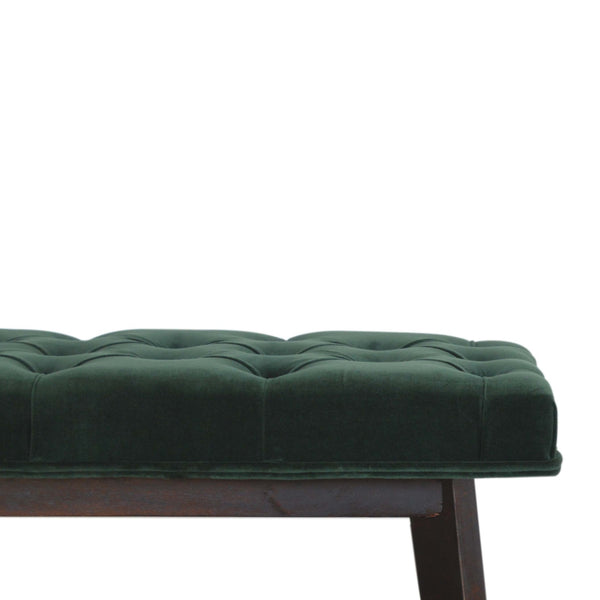 EMERALD VELVET HALLWAY BENCH