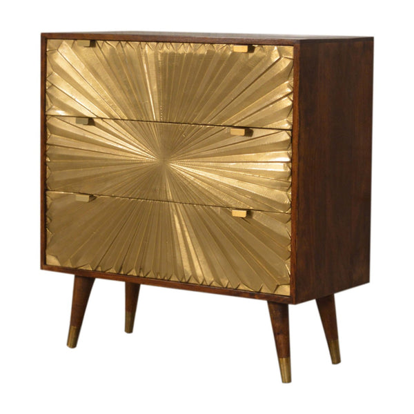 SUNBURST GOLD CHEST OF DRAWERS