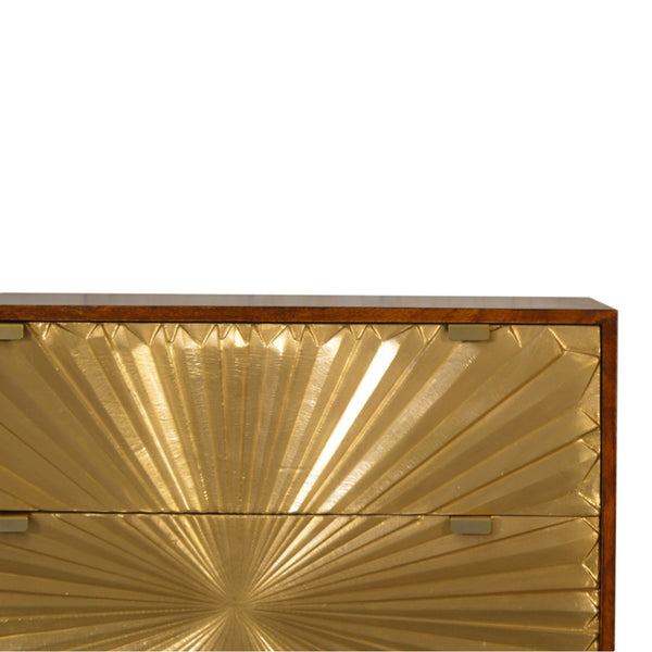 SUNBURST GOLD CHEST OF DRAWERS