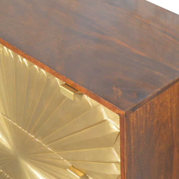 SUNBURST GOLD CHEST OF DRAWERS