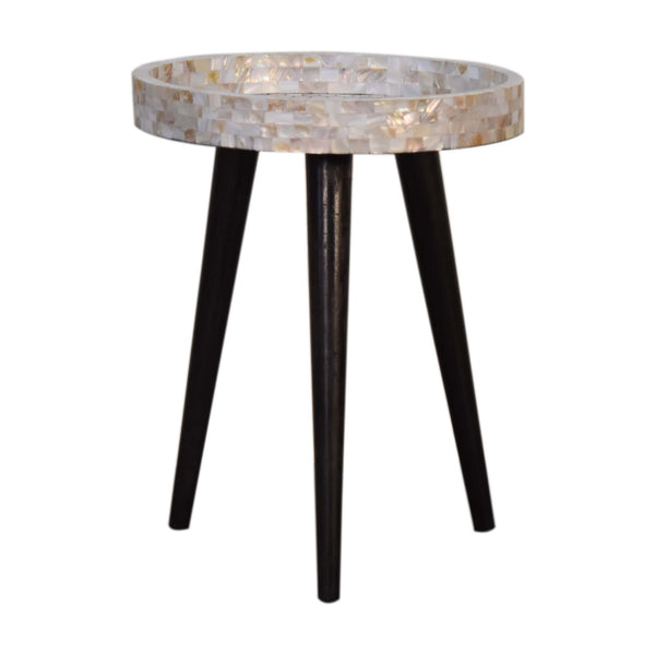 MOSAIC SHELL INLAY SIDE TABLE