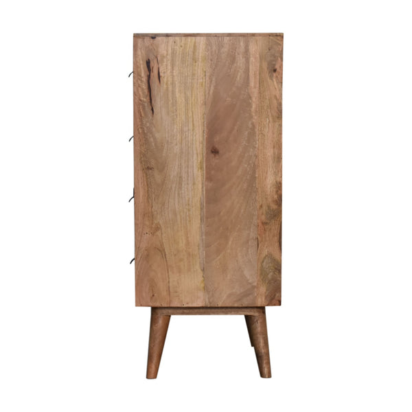 SOLID WOOD 4 DRAWER TALL CABINET - LIGHT OAK