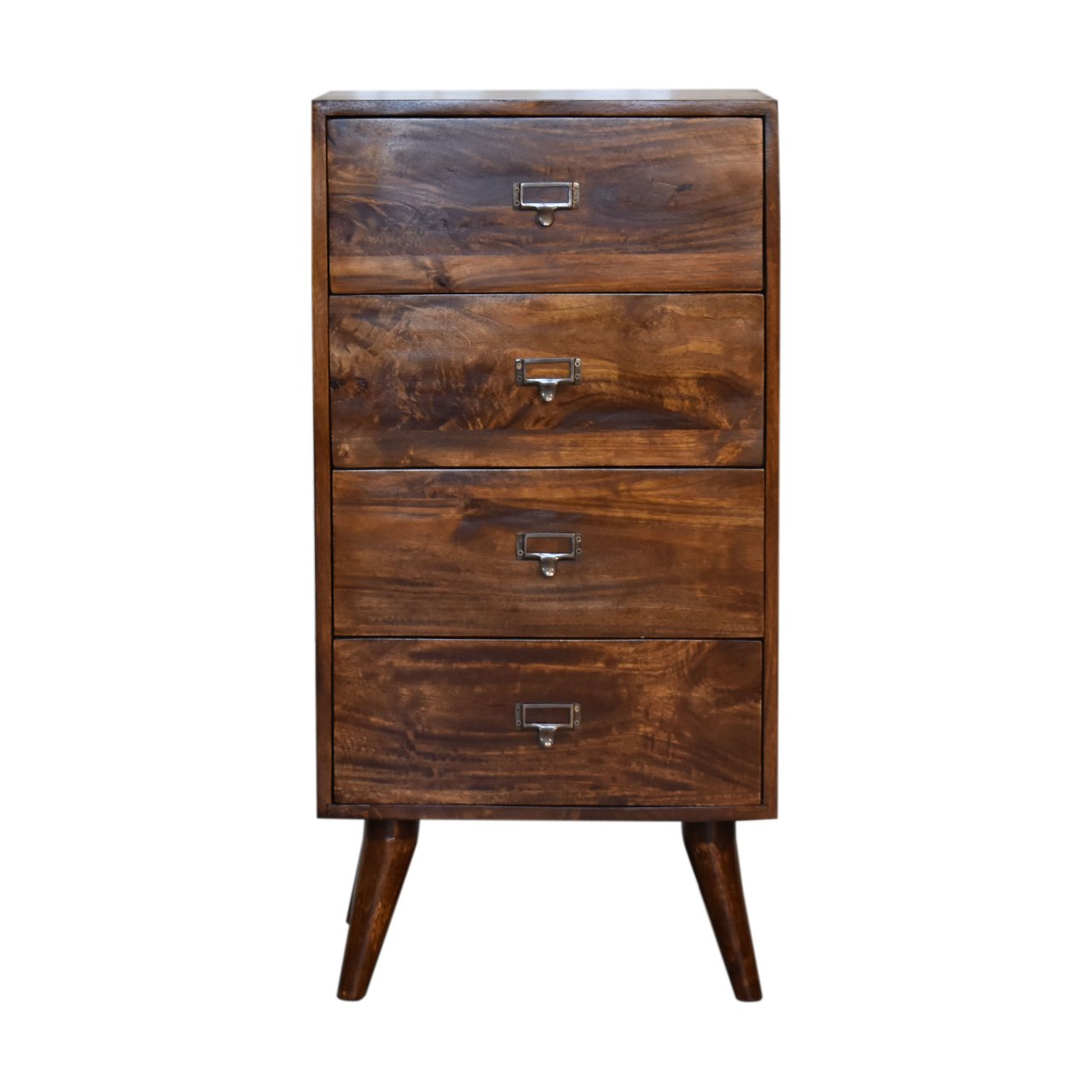 SOLID WOOD 4 DRAWER TALL CABINET