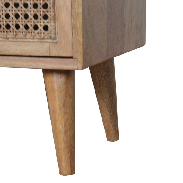 RATTAN LIGHT OAK MEDIA CABINET