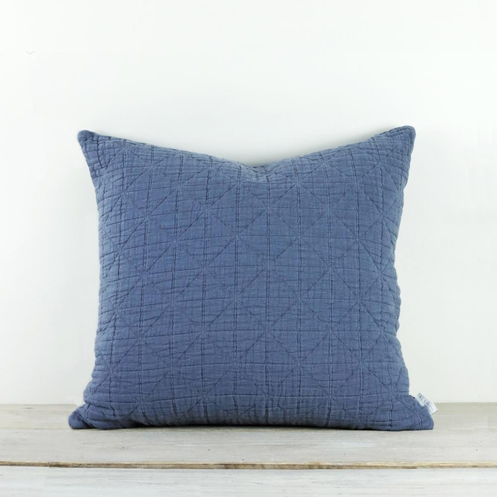 LILLA MATTELASSE AEGEAN BLUE CUSHION