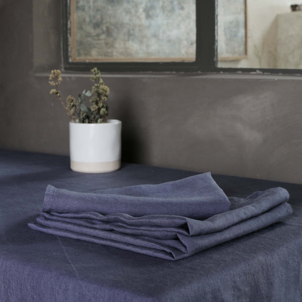 LINEN TABLECLOTH AEGEAN BLUE