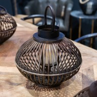 BROWN BLACK BAMBOO LANTERN 