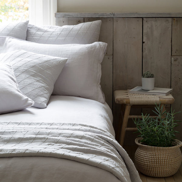 LISBON SILVER GREY 100% LINEN BED LINEN