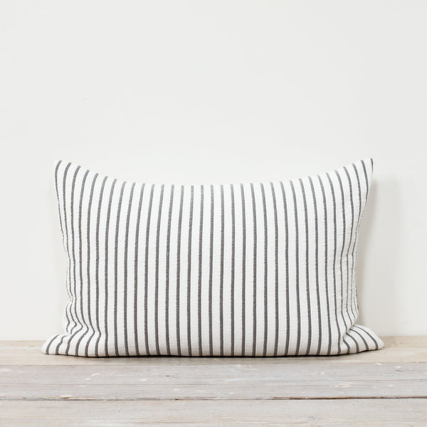 HIKARI GREY STRIPE COTTON CUSHION