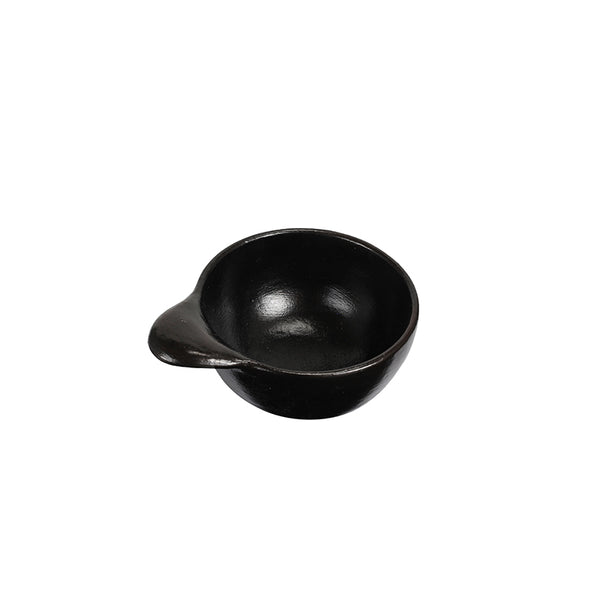 BLACK BOWL WITH HANDLE SET