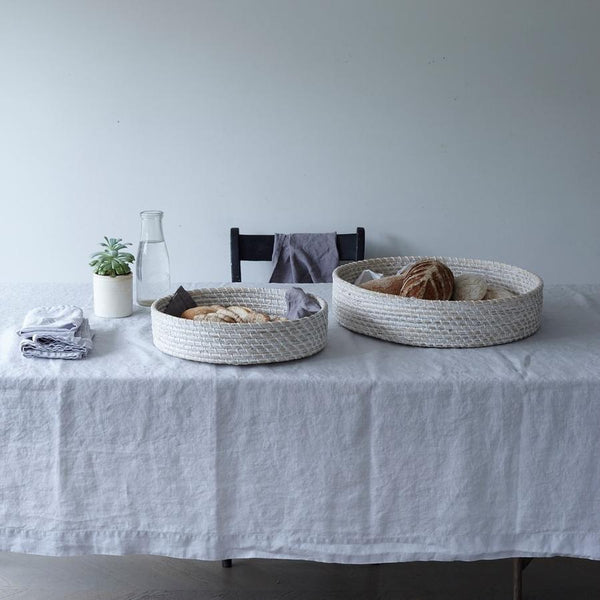 LINEN TABLECLOTH SILVER GREY