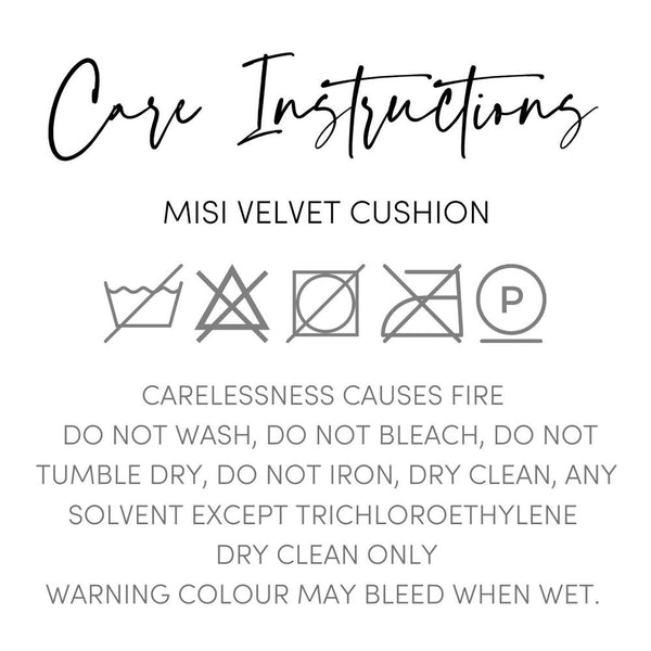 MISI VELVET CUSHION - SLATE